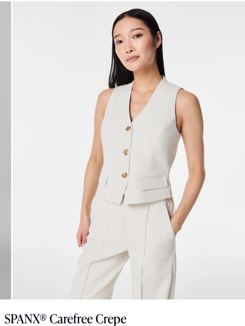 SPANX Care Free Crape Trousers wide leg - Picture 2 of 7